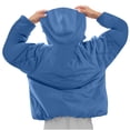thumbnail image 4 of Jackets for Women Crew Neck Pullover Puffer Long Sleeve Loose Hooded Drawstring Coat, 4 of 9