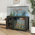 thumbnail image 5 of OC Orange-Casual 55-75 Gallon Fish Tank Stand with Cabinets and Shelves, Aquarium Tank with Power Outlets, Heavy Duty Steel Frame with Wooden Storage Shelf, 1200LBS Capacity, Black, 5 of 7