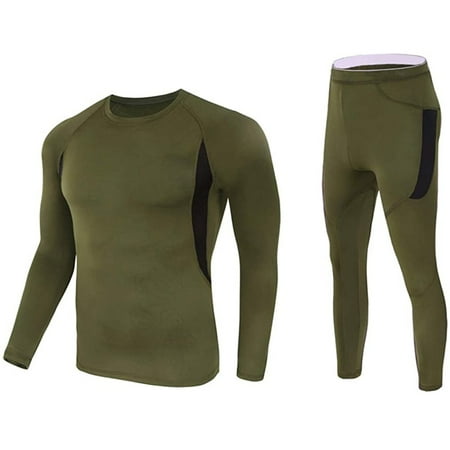 

iOPQO lingerie for women Men s Thermal Underwear Suit Breathable Underwear Fitness Skiing Running Hiking Bra Army Green S