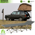 thumbnail image 2 of Magshion Single Camping Bed Folding Camping Cot Bed Portable Foldable Siesta Lounge Cot with Side Storage Pocket & Carry Bag & Pillow, Grey, 2 of 12