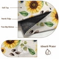 thumbnail image 6 of Spring Sunflowers Area Rugs 5'x7', Washable Small Throw Rugs for Laundry Room Playroom, Country Floral Bees Rustic Botanical Indoor Outdoor Rug Non-Slip Low Pile Carpet Runner Reversible Floor Mats, 6 of 8