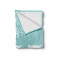 thumbnail image 2 of Sea Animals Soft Flannel Fleece Throw Blanket, Funny and 3 Bears with Different Cheerful Expressions Artwork, Cozy Plush for Indoor and Outdoor Use, 60" x 80", Aqua White, by Ambesonne, 2 of 6