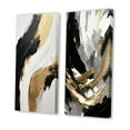 thumbnail image 3 of Designart "Alchemical Essence Abstract in Gold and Black I" Abstract Painting Wall Art Set Of 2 - Modern Gold Gallery Set For Office Decor, 3 of 6
