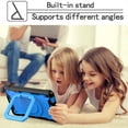 thumbnail image 5 of Kids Durable Handle Case for Samsung Galaxy Tab A7 Lite 8.7" 2021 SM-T225 / SM-T220, Silicone PC Heavy Duty Protection 360 Rotating Ring Stand/Adjustable Shoulder Strap, Black+Blue, 5 of 8