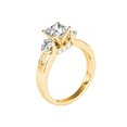 thumbnail image 4 of Bague en Vermeil Doré avec Trois Pierres en Zircone Cubique, 4 of 7