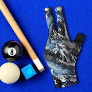 BLEEUS Left Hand Billiard Glove 3 Finger Snooker Cue Sport Glove Billiard Pool Glove(a) Sporting Supplies (A)