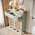 thumbnail image 4 of Tribesigns Mint Green 6-Tier Shoe Cabinet with Doors, Modern Rattan Shoe Organizer with Drawer, Storage Cabinet with Adjustable Shelf, 4 of 6
