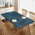 thumbnail image 2 of YFYANG 5FT Rectangular Table Cloth, Waterproof Polyester Green Abstract Vintage Leaf Texture Table Cover, Indoor Outdoor Decorative Tablecloths with Elastic Edge, 2 of 8