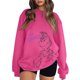 thumbnail image 1 of Sudadera navideña MIARHB para mujer, sudadera informal de manga larga con cuello redondo y estampado navideño, sudadera con capucha y estampado del Grinch, tallas S-2XL, 1 of 4