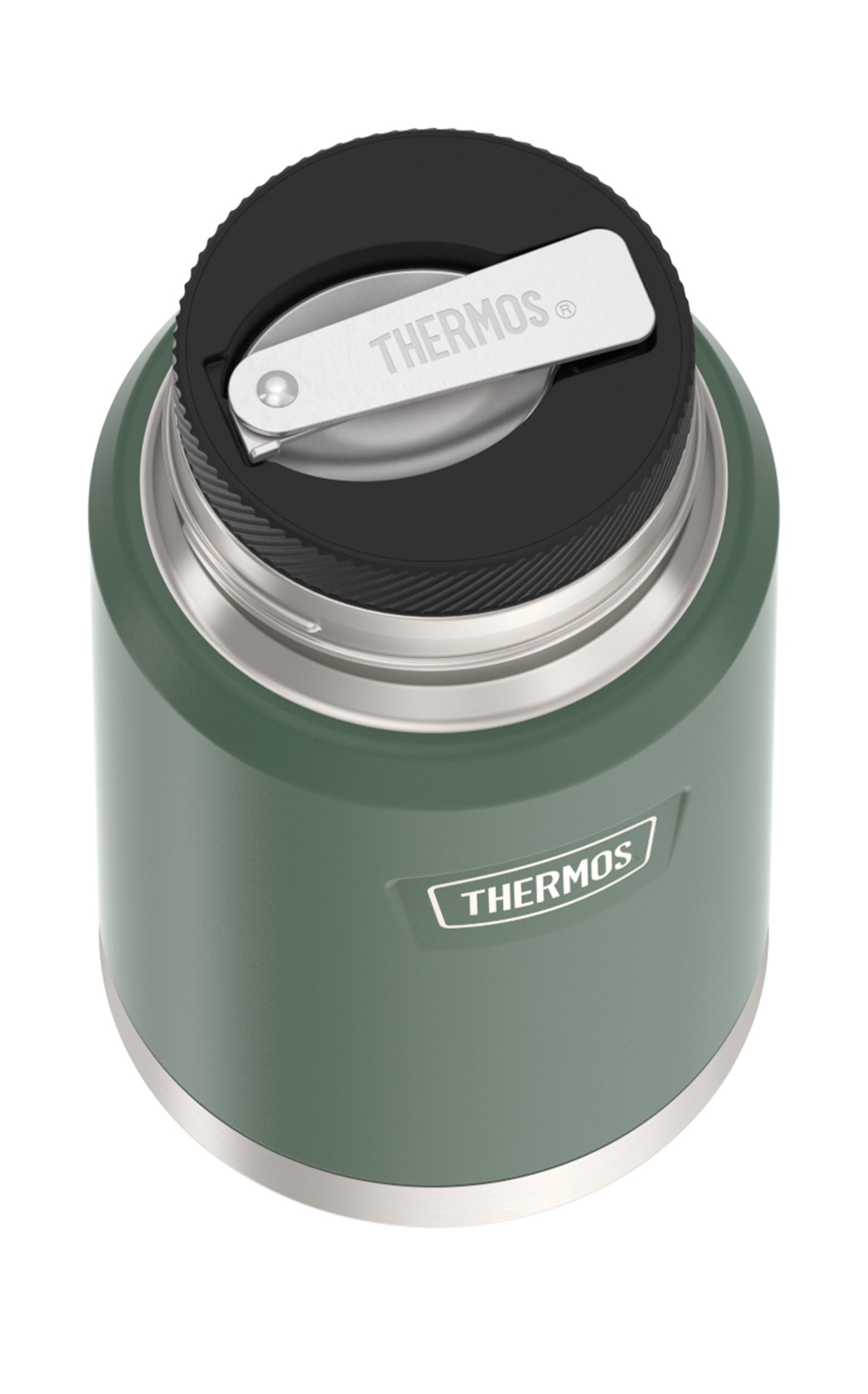 Thermos Stainless Steel Insulated Food Jar with Spoon, 24oz, Alpine Green, Ideal Use for Workday Meals and Travel, Made for Portable Food Storage, Dishwasher Safe, For Hot & Cold Food