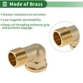thumbnail image 3 of Accesorios de tubería de latón Unique Bargains 1/2" hembra x 1/2" macho codo con rosca interna y externa 1.57" 2 Pcs, 3 of 7