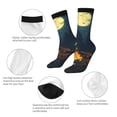 thumbnail image 3 of Logiee Moonlit Skeleton Campfire Print Adult Socks for Men & Women,Calf Socks, Ankle Socks,Boots Socks,Breathable Casual Sock,Unisex Crew Socks, 3 of 6