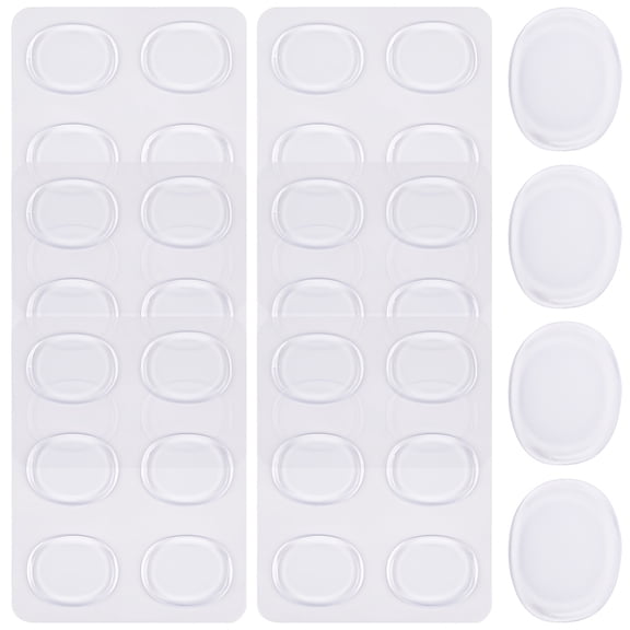 36Pcs Drum Head Gels Drum Dampener Pads Clear Small Oval Silicone Muffler Mute Sticky Sound Dampening Stickers Pads Gels diy