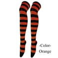 thumbnail image 2 of LSONABXA Orange Stockings for Women Under $5 1 Pair High Long Stockings Over Knee Cosplay Party Costume Striped Socks Polyester Long Socks, 2 of 4