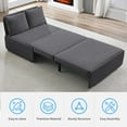 thumbnail image 4 of Puremind Canapé-Lit Escamotable Format Simple, Canapé-Lit Convertible en Lin, Causeuse Canapé Escamotable pour Petit Espace/appartement/bureau, Gris Foncé, 4 of 7