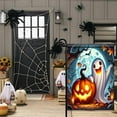 thumbnail image 6 of Happy Halloween Garden Flag 12X18 IN Double Sided Ghost Leaning on Pumpkin Garden Flags for Halloween Harvest Farmhouse Fall Yard Outside Decoration, 6 of 6