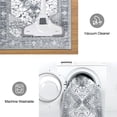 thumbnail image 5 of Boho Washable Kitchen Rugs Sets of 3, Non Slip Kitchen Mats for Floor with Rubber Backing, Waterproof & Stain Resistant Thick Carpet Runner Throw Rugs for Kitchen, Laundry Room, Hallway, Grey, 5 of 6