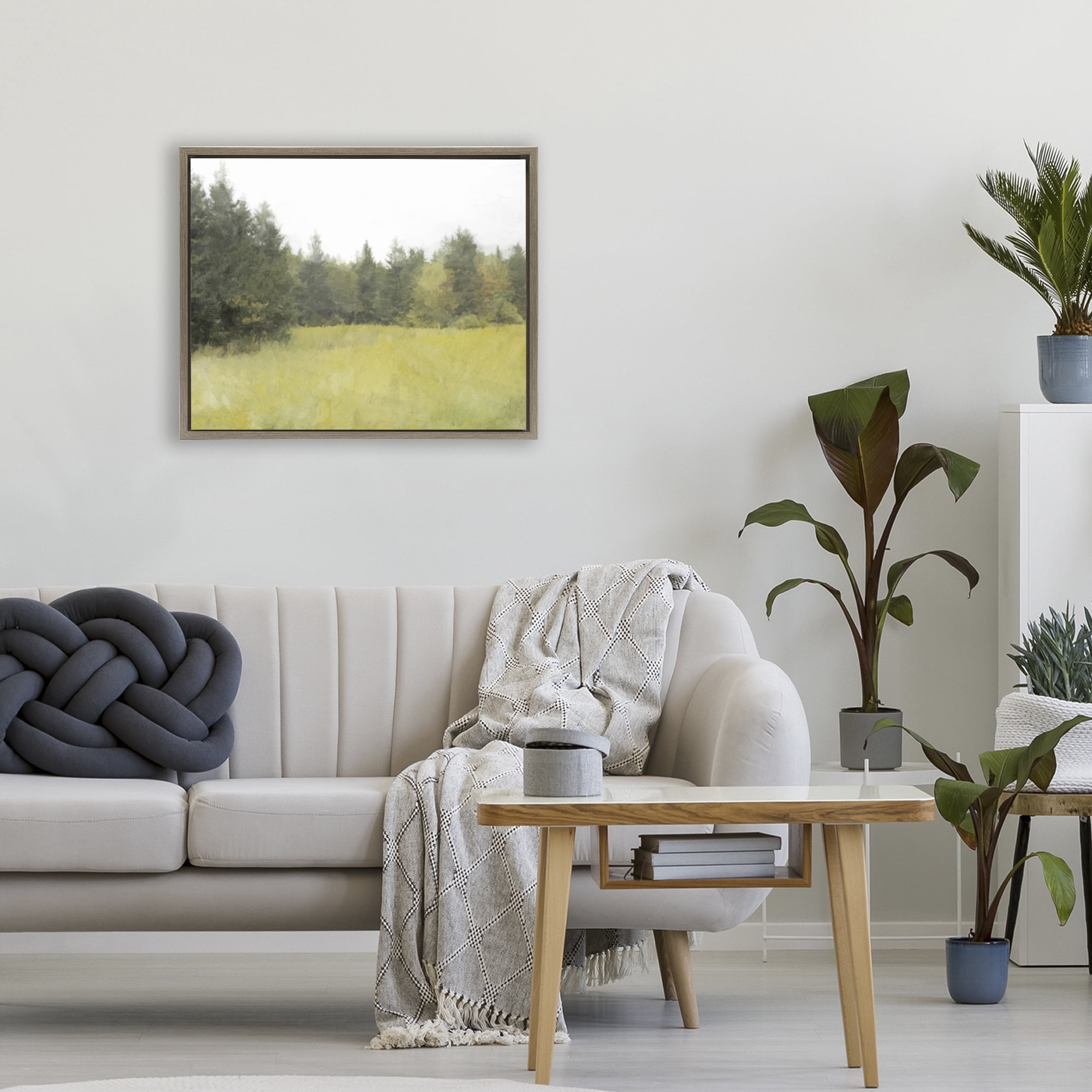 Stupell Industries The Forest's Vast Clearing Brown Framed Floater Canvas Wall Art, design by Kim Curinga