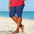 thumbnail image 2 of Sexlip Women Fashion Shorts Spandex Blend Quick Dry Technology Plus Size Friendly Fit Slim Fit Tummy Control Blue XXXXXL, 2 of 5