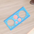 thumbnail image 4 of Multifunctional Geometric Drafting Drawings Stencils Ruler, Mathematics Learning Geometry Ruler, Multiple Shapes Drawings Template Ruler Blue, 4 of 10