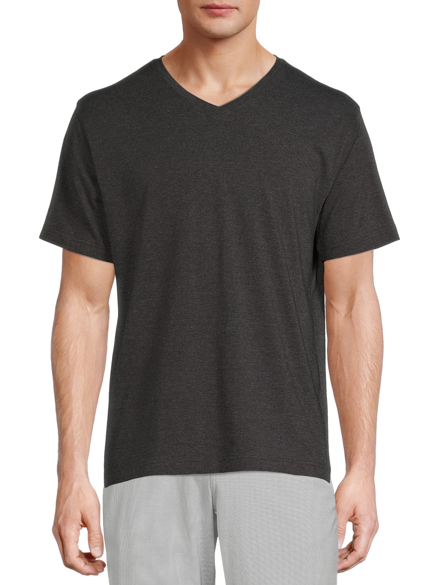 George Men's Big and Tall Short Sleeve T-Shirt with V-Neck - Walmart.com