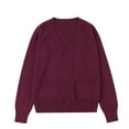 thumbnail image 4 of Women's 2023 Fall Oversized Open Front Button V Neck Lightweight Knit Cardigan Sweater Outerwear Garment, 4 of 4