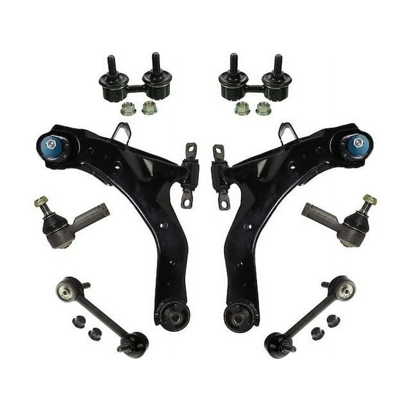 Front and Rear Control Arm Sway Bar Link Tie Rod Kit - Compatible with 2001 - 2006 Hyundai Elantra 2002 2003 2004 2005