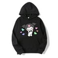 thumbnail image 1 of Purple Kuromi Cartoon Anime Women Pullover Tops Spring Autumn Men Oversized Sweatshirt 2024 New Couple Hoodie Clothes, 1 of 6