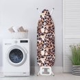 thumbnail image 4 of HELLHERO Ironing Board Cover Replacement Accessories Elastic Edge Easy to Install Leopard Print Brown Ironing Board Dust-Proof Cover for Table Top, 4 of 6
