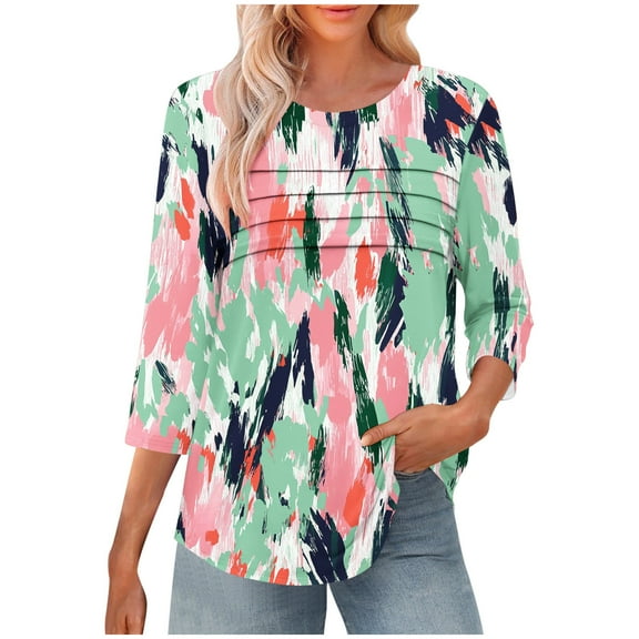 Cilsoka 3/4 Sleeve T Shirts for Women Womens Graphic Shirts Cheap White Tops for Women Sexy Tunic Tops Women Dressy Blouses for Women for Evening My Orders