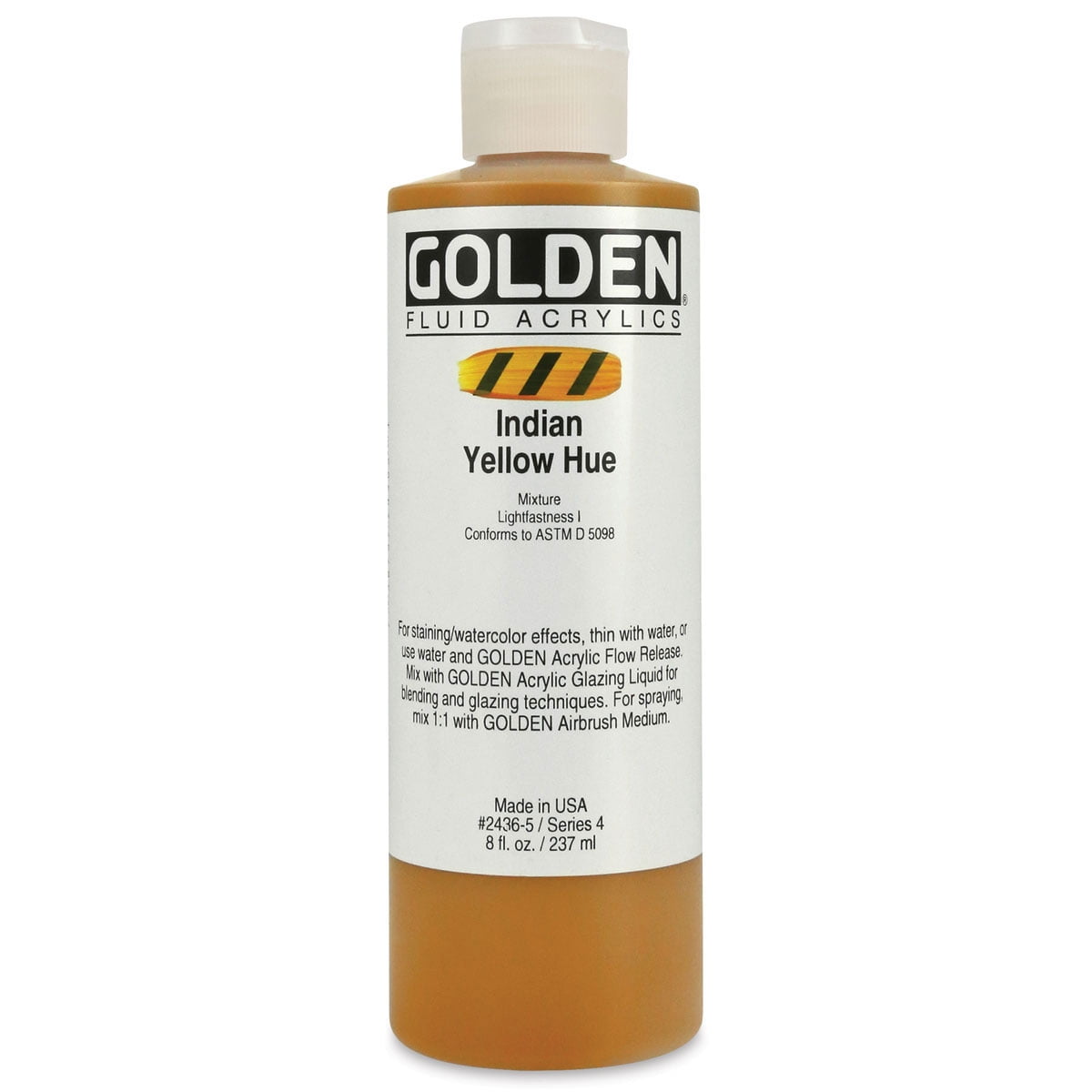 Golden� Fluid Acrylic, 8 oz., Indian Yellow Hue