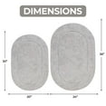 thumbnail image 3 of Superior Non-Slip Washable Bath Rug Set, 20" x 30", 24" x 36", Silver, 3 of 11