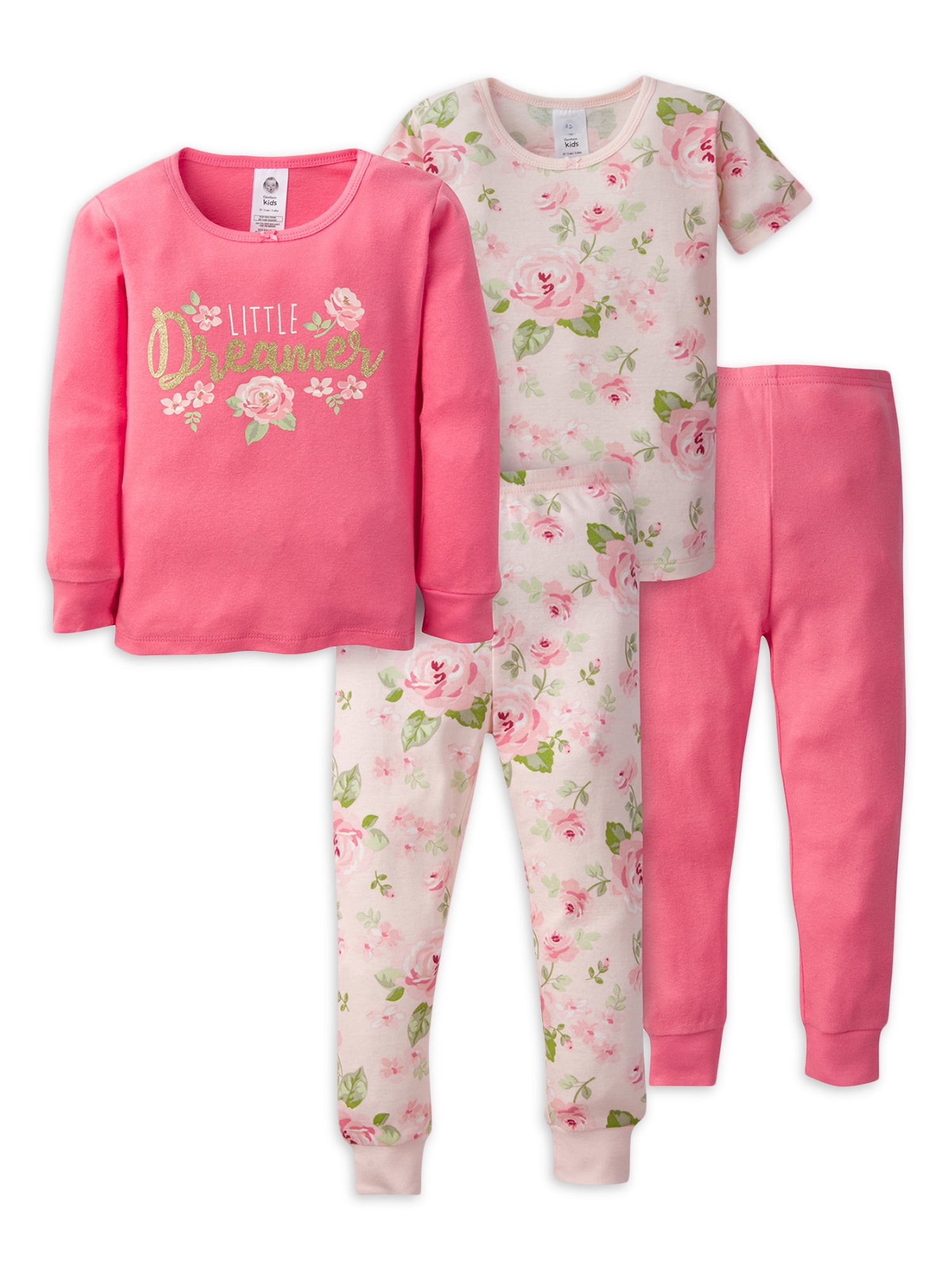 Hop To Bed Pajamas 2T Retail $34! Carters Girls 2T 4 Piece Long Pants Bunny 