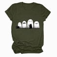 thumbnail image 4 of TOWED22 Halloween Shirts Woman Ghost Pumpkin Crewneck Short Sleeve Tee Shirt Funny Tops Tshirts(AG,3XL), 4 of 5
