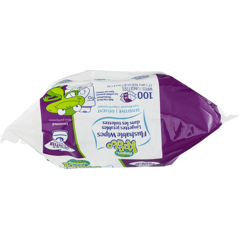 Pampers Kandoo Flushable Wipes For Toddlers, Magic Melon - 100 Ea
