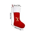 thumbnail image 3 of Christmas Stockings with Initial,Red Velvet with White Super Soft Plush Cuff Monogram Christmas Stockings,Xmas Personalized Embroidered Letter Stockings for Family Holiday Decorations Fireplace, 3 of 9