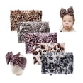 thumbnail image 2 of Dalrosia 5PCS Baby Girls Soft Wide Leopard Hair Turban Head Wraps Kids Stretchy Knotted Bows Headband for Children Hair Accessories Infant Headwraps, 2 of 5