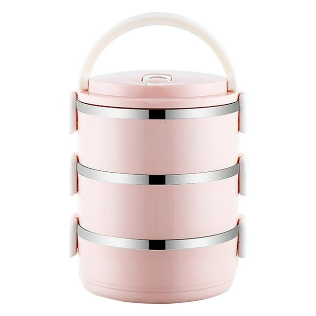 Dvruxg Bento Box 304 Stainless Steel Lunch Box 3 Layers Stackable Leak-Proof Thermal Bento Boxes for Adults Portable Food Container for Office Work Home Picnic