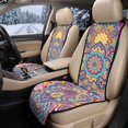 thumbnail image 2 of CHAQLIN Vintage Floral Pattern Airbag Compatible Car Seat Covers for Most Cars, Polyester Machine Washable Car Front Seat Covers Quilted Protective Cover, 2 of 7