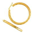 thumbnail image 2 of JewelStop 14K Twisted Yellow Gold Hoop Earrings - 3 X 35mm, 2 of 5