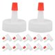 thumbnail image 3 of 50pcs Squeeze Bottle Caps Seal Lids for Bottles Easy Dispensing Replacement Caps for Mineral Water Sauces and More, 3 of 4