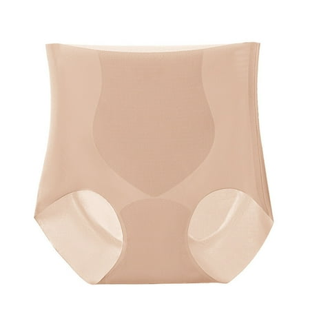Vblhal Women s Shapewear Underwear Deals High Waist Ice Silk Briefs See Through Shapewear Panties Comfort Tummy Control Underpants