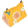 thumbnail image 5 of Cabaña para pájaros, cama colgante Triangular plegable de franela suave y cómoda, color naranja, con ganchos para loros, hámsteres y ardillas, 5 of 5