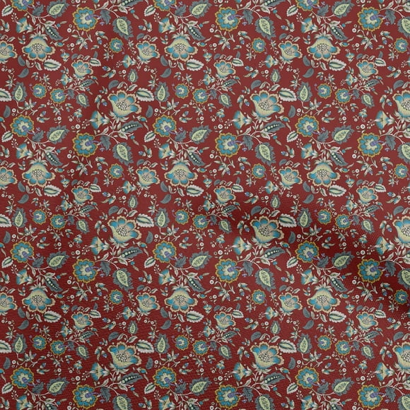oneOone Cotton Silk Maroon Fabric Asian Suzani Sewing Craft Projects Fabric Prints By Yard 42 Inch Wide