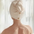 thumbnail image 4 of Toallas de microfibra súper absorbentes para secar el cabello, 2 paquetes, turbantes para envolver el cabello de secado rápido, 10 x 26 pulgadas, 4 of 5