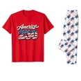 thumbnail image 5 of HTHLVMD Family Matching Sleepwear, Usa Independence Day Pajamas, Short Sleeve Star Loungewear, 250th Anniversary American Flag Matching Family Pajamas, 4th of July Short Sleeve Pjs Set, XL, 5 of 8