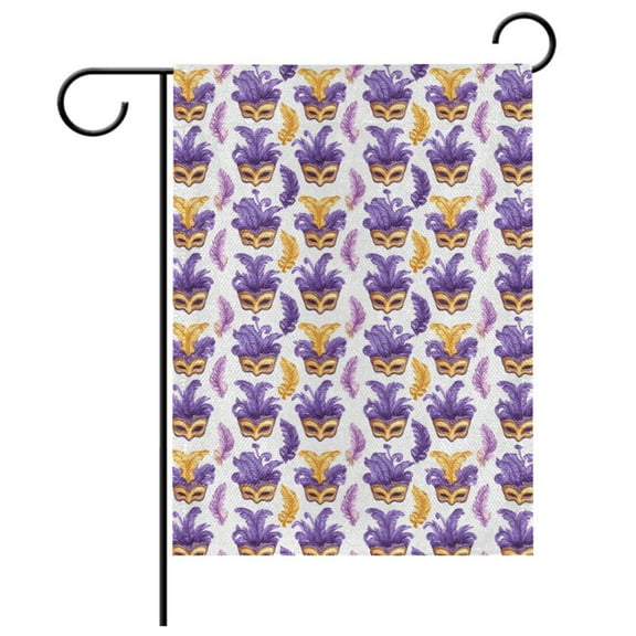Ryvnso Mardi Gras-1 Garden Flag 12x18 Inch Double Sided Seasonal Yard Decoration