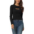 thumbnail image 4 of MODA NOVA Juniorss' Fall Winter Two Piece Outfit Long Sleeve Casual Sweater Blouse Tank Tops, 4 of 6