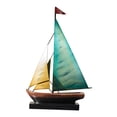 thumbnail image 2 of Estatua de barco de hierro, figurita de velero, centro de mesa de escritorio, modelo de barco de utilería para Azul, 2 of 8