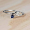 thumbnail image 6 of HeartsAndYou 1ct Natural Sapphire & Diamond Engage Ring Two Stone Bypass 14k SOLID White Gold, 6 of 9